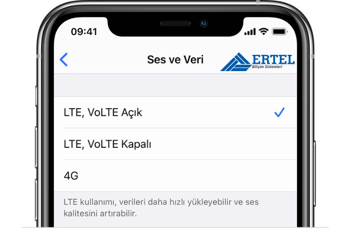 iphone volte ertel bilisim