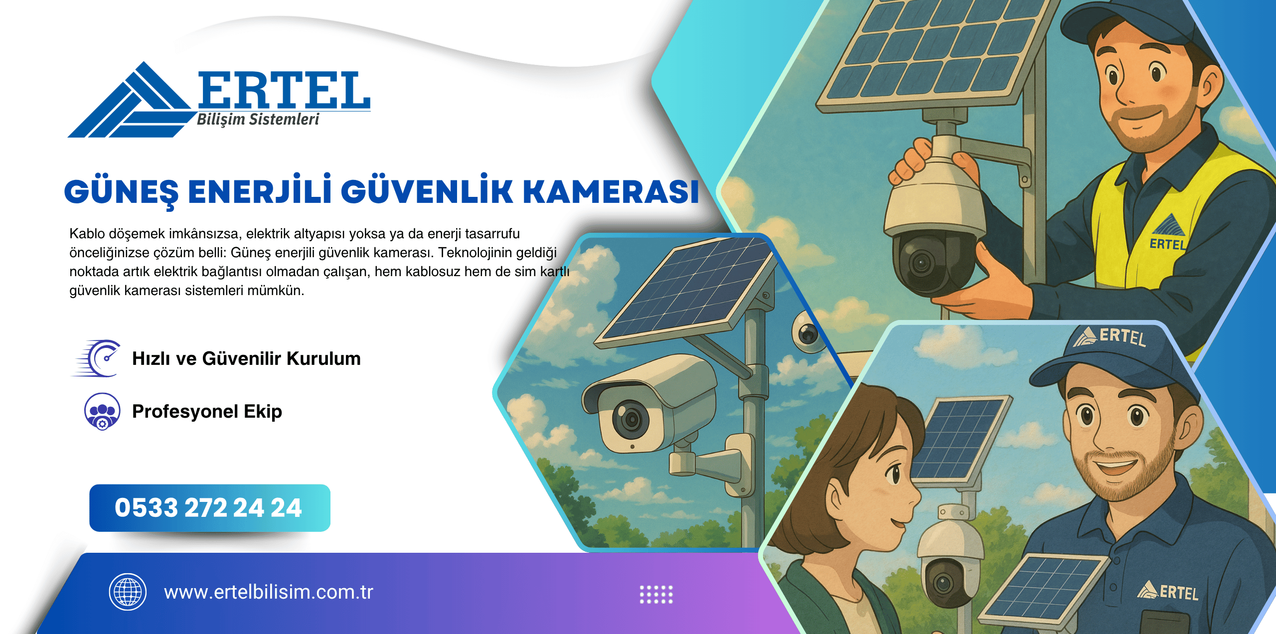 gunes enerjili guvenlik kamerasi