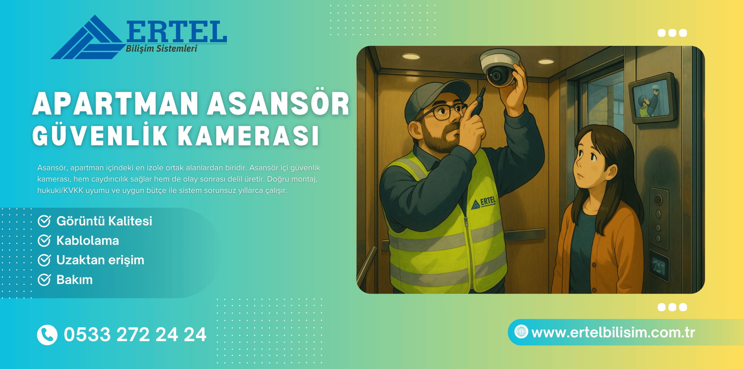 apartman asansor guvenlik kamerasi