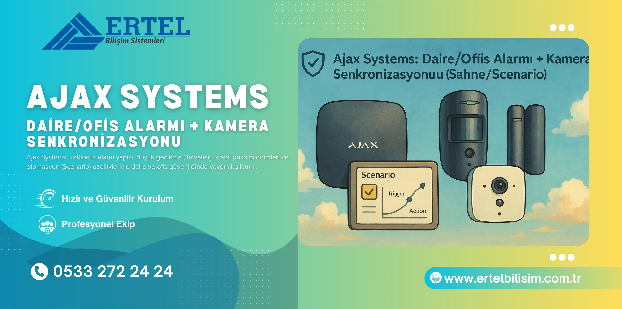ajax systems alarm kamera senaryo