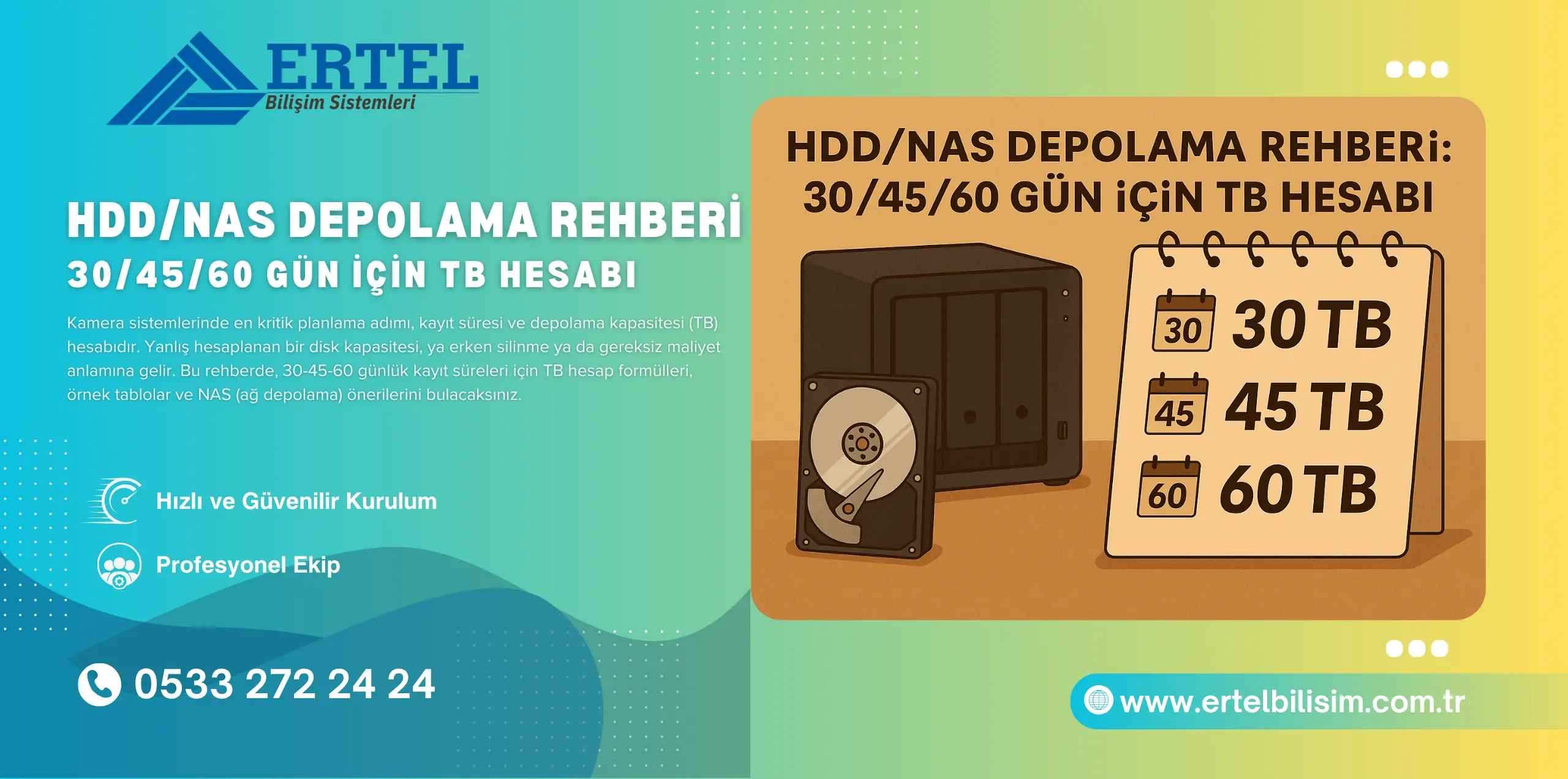 hdd nas depolama rehberi 30 45 60 gun